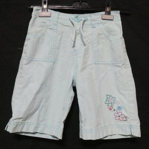 OSHKOSH | 12 | Light Blue Floral Embroidered Shorts | 100% Cotton